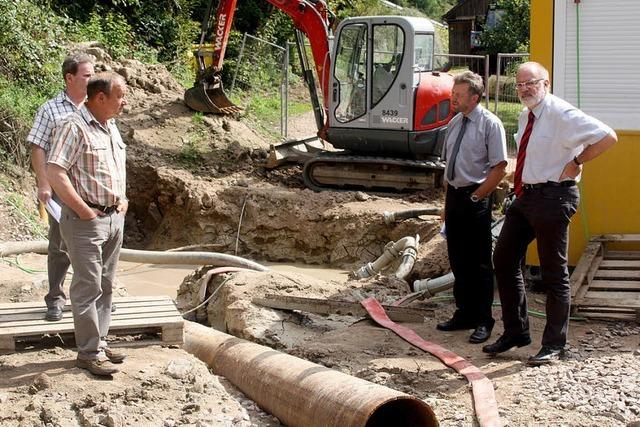 Vorfahrt fr neue Wasserleitungen