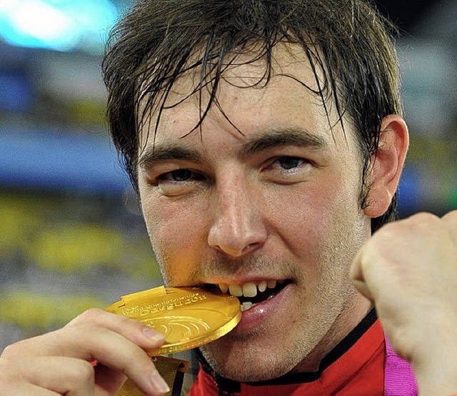 Beit auf Gold: Speerwurf-Weltmeister Matthias de Zordo  | Foto: AFP