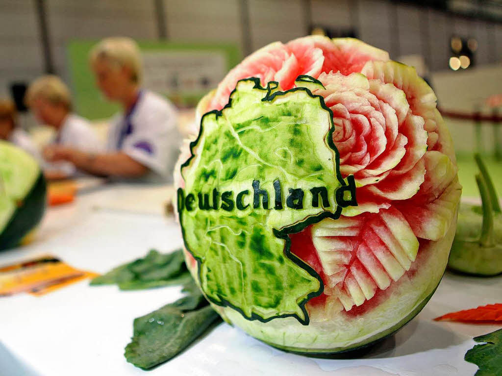 Eine Melone mit Deutschlandkarte
