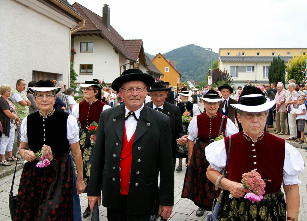 Bunt und stimmungsvoll: Der Festumzug des Kreistrachtenfests in Bleibach