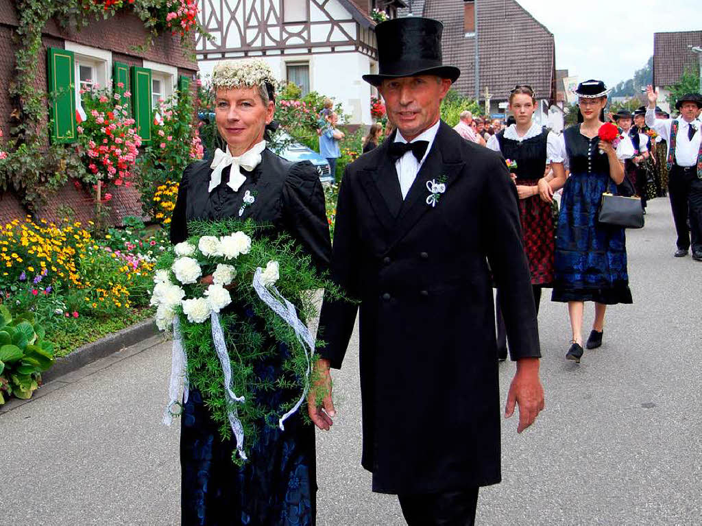Bunt und stimmungsvoll: Der Festumzug des Kreistrachtenfests in Bleibach
