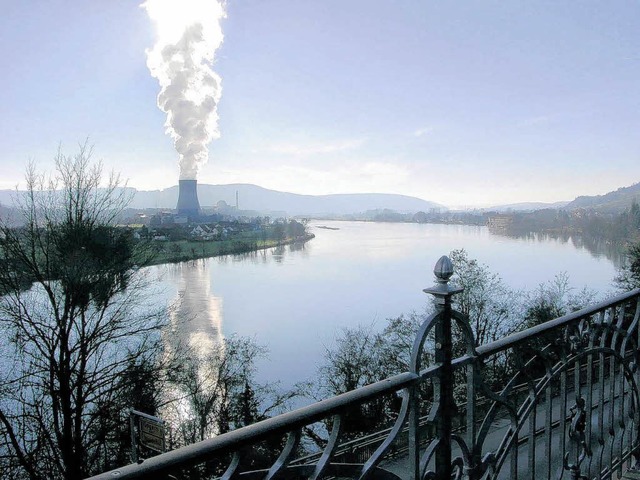 Das Atomkraftwerk in Leibstadt liegt in unmittelbarer Nachbarschaft zu Waldshut.  | Foto: Huber