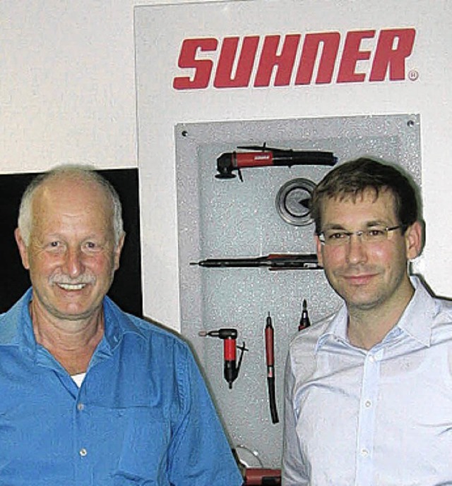 Wechsel bei Suhner: Gerhard Schmid (li...d, Thomas Stahl ist  sein Nachfolger.   | Foto: sahli