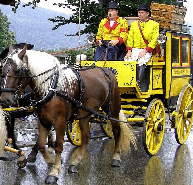 Seltener Auftritt: Die Kutsche der Gro...n Blickfang beim Jubilum in Titisee.   | Foto: Liane Schilling