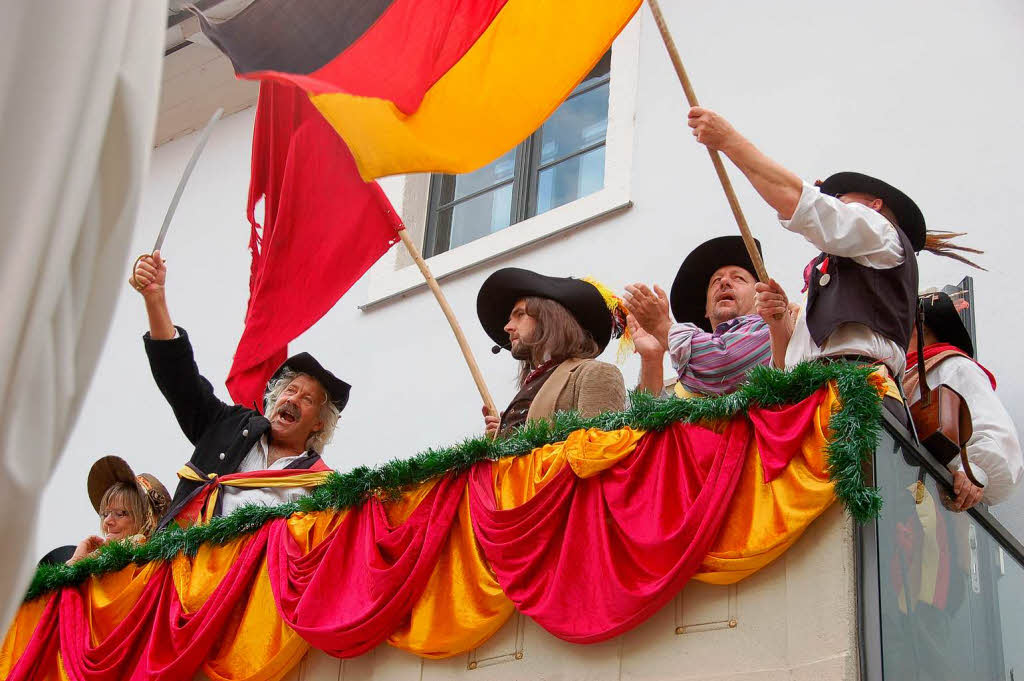 Wie Fasnacht im Sommer, hier aber zur Feier der demokratischen Errungenschaften: der Offenburger Freiheitstag.