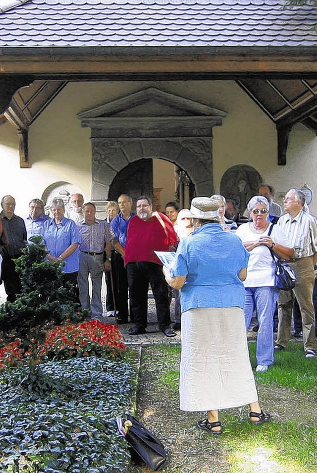 Auf den Spuren von  Waldshuter Familie...in mit Stadtfhrerin Karin Lindemann.   | Foto: VAN KREUNINGEN