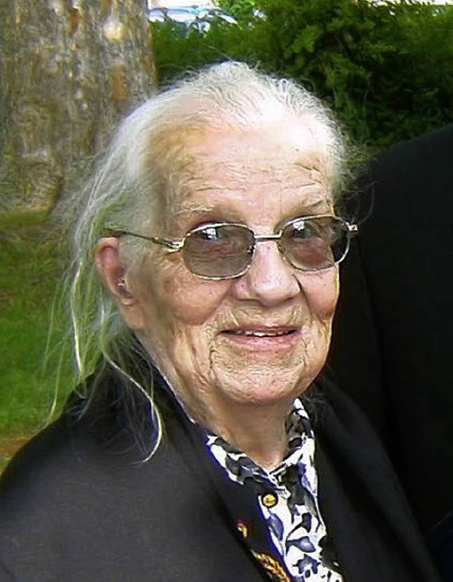 Elisabeth Vomstein (hier ein Foto aus dem Jahr  2008) wird heute 95 Jahre alt.   | Foto: Michaelis