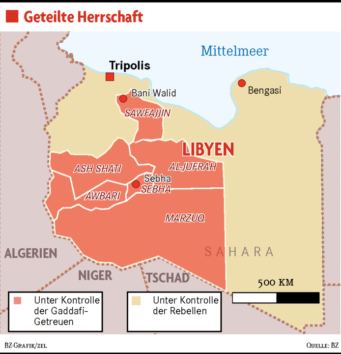 Libyen steht vor einem Machtkampf Ausland Badische Zeitung