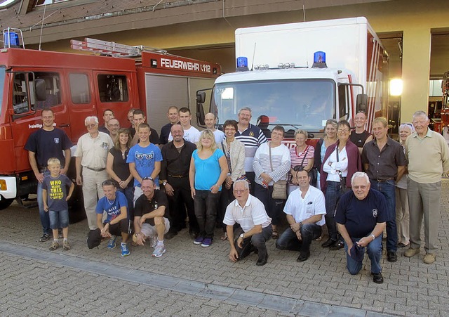 Feuerwehrkameraden aus der Partnerstad...ollegen aus Bonndorf einen Besuch ab.   | Foto: Ulrich Spielberger