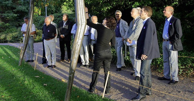 Besichtigungstour durch Riehen: Die We...ner Einladung der Schweizer Nachbarn.   | Foto: Stadtverwaltung