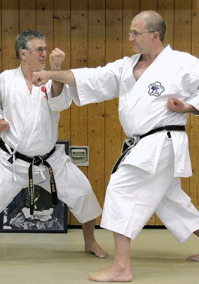 Prof. Dr. Ilija Jorga (links)  und Karateka  Karl-Hans Knig.   | Foto: Privat