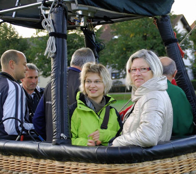 Ein bisschen Bauchkribbeln vor der Abf... Klank einen erfahrenen Ballonfahrer.   | Foto: Edgar Steinfelder