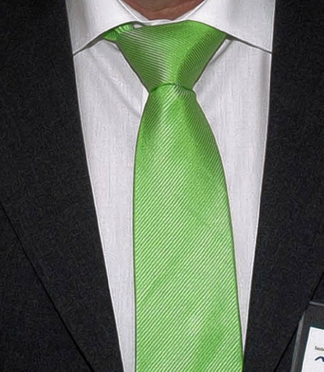 Ganz grn: ED-Krawatte  | Foto: Jannik Schall