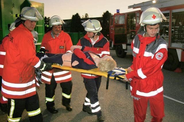 DRK und Notarzt bei bung mit dabei