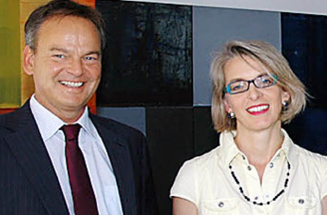 Landrat Frank Scherer und Regina Ostermann   | Foto: PR