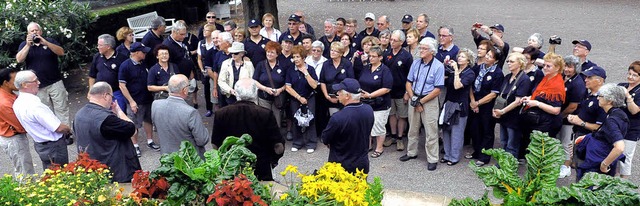 Die kanadische Reisegruppe wurde von W...Lahrer Stadtpark willkommen geheien.   | Foto: Wolfgang Knstle