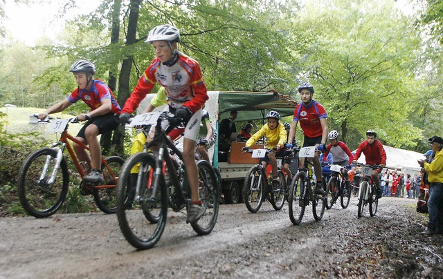 Start fr das Mountainbikerennen des Radsportvereines Ltzelhard.   | Foto: Heidi Fssel
