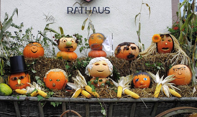 Der Ortschaftrat samt Ortsvorsteher vor dem Rathaus.   | Foto: Ullmann