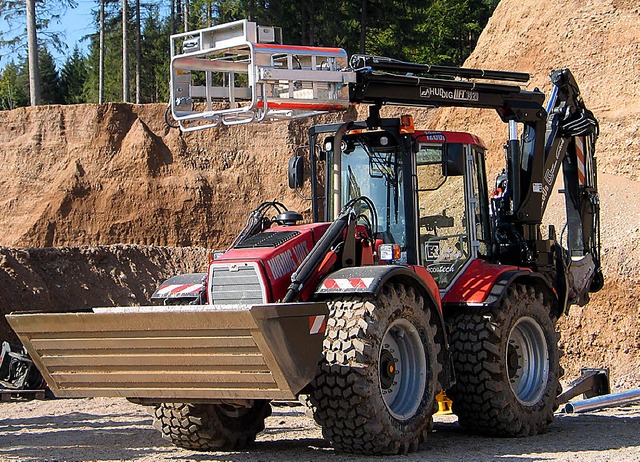 Der Hudding Volt der Lffinger Firma K...onstagen im Kieswerk in Reiselfingen.   | Foto: Martin Wunderle