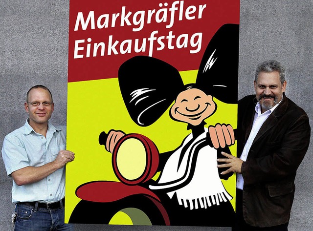 Markus Bucher (links) und Thomas Misch mit ihrer neuen Freundin   | Foto: BZ