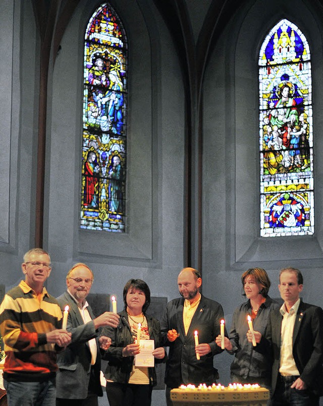 Bei der  Nacht  der Kirchen am 2. Okto...laudia Dbele und Andreas Schillinger.  | Foto: Dieter ERggelet