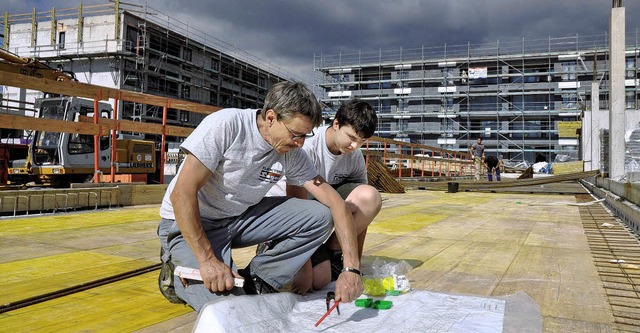 Auf dem Niederfeldplatz  errichtet die...al konzipierte Quartier dieser Gre.   | Foto: wolfgang Gckel