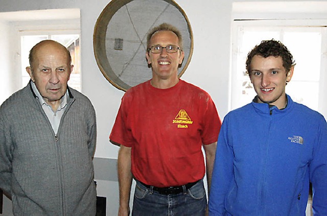 Drei Generationen in ihrer Mhle: Die ...f, Karl und Simon Gehring (von links). 