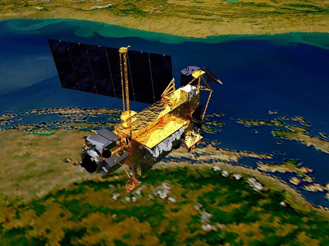 Eine Visualisierung des omnibusgroen ...bsturz nicht komplett verglhen wird.   | Foto: NASA