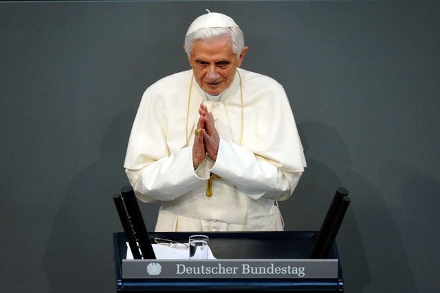 Der Papst bei seiner Rede im Bundestag  | Foto: dapd