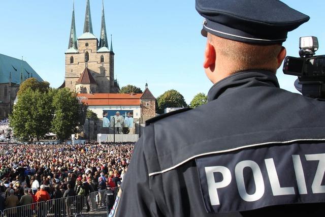 Schüsse vor der Papstmesse in Erfurt
