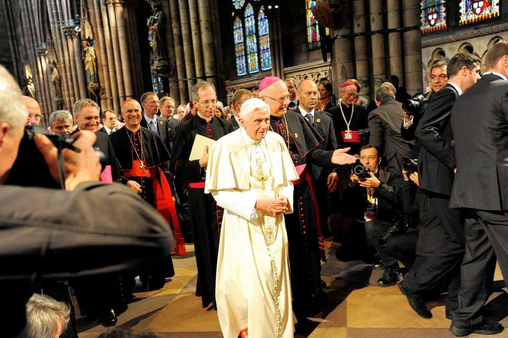 Papst Benedikt XVI. besucht das Freiburger Mnster
