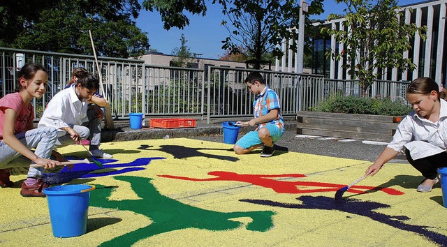 Waldbachschlerinnen auf den Spuren von Keith Haring  | Foto: ges