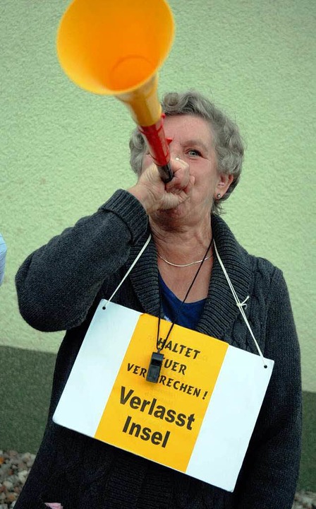 Lrmattacke: Hannelore Rhlicke will keine neuen Nachbarn.  | Foto: bensiek