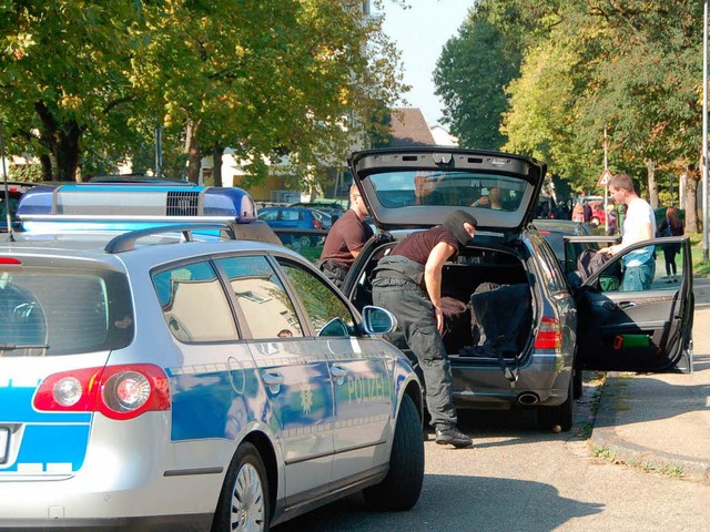 Leichtes Spiel fr die Polizei in Lahr.  | Foto: Ulrike Derndinger