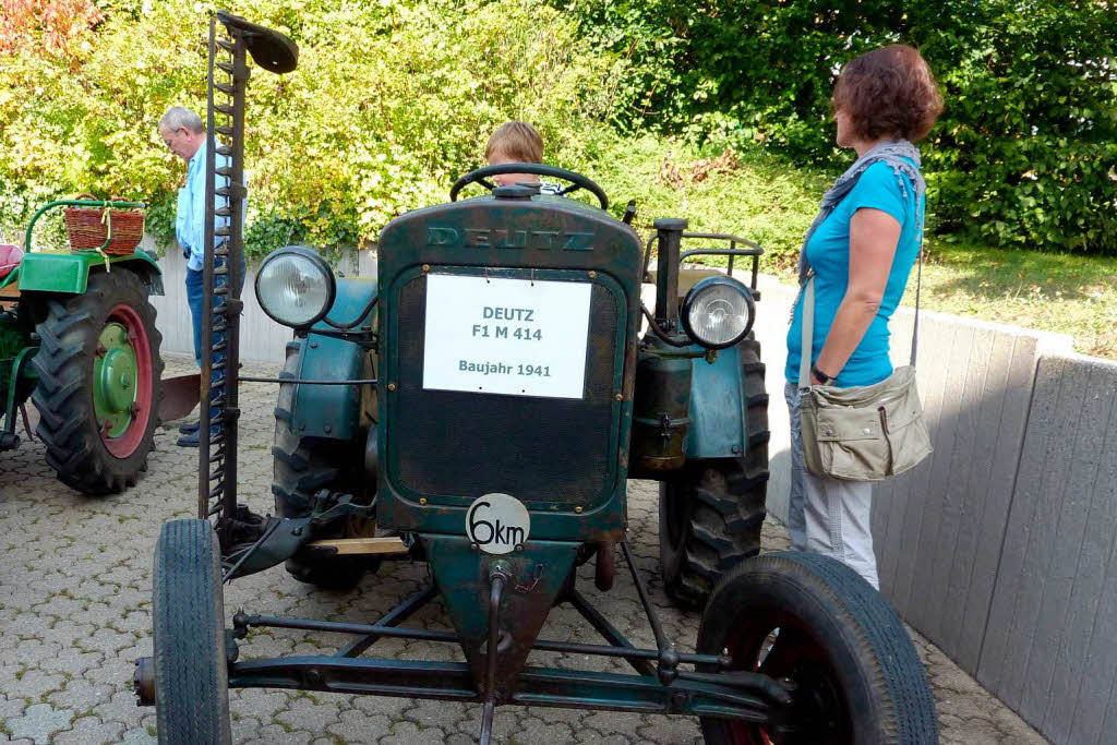 Kartoffelanbau in frheren Tagen: ein alter Deutz.