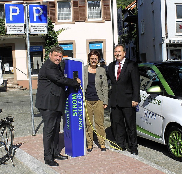 Die Waldkircher Stadtwerke haben jetzt eine Elektrotankstelle. 