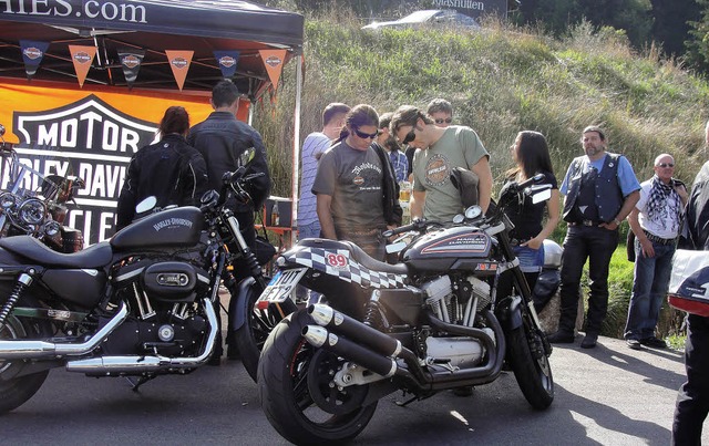 Die Testbikes der kommenden Saison fanden bei Harleyfans groen Anklang.   | Foto: Tina Httich