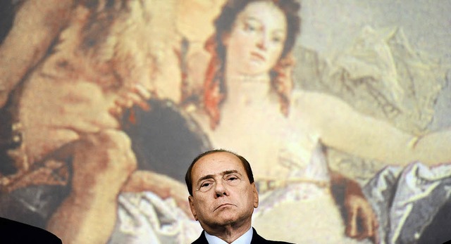 Silvio Berlusconi bei einer Pressekonferenz im  Chigi Palast in Rom  | Foto: AFP