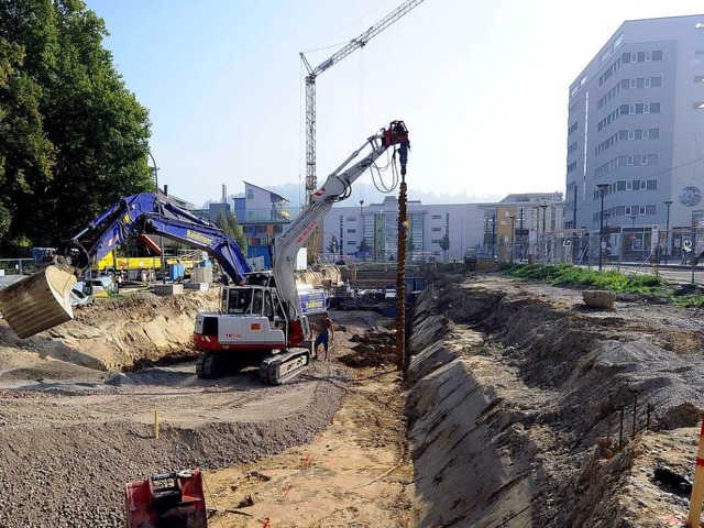 Die Bebauung des Einganggelndes im Stadtteil Vauban hat schon begonnen.  | Foto: Ingo Schneider