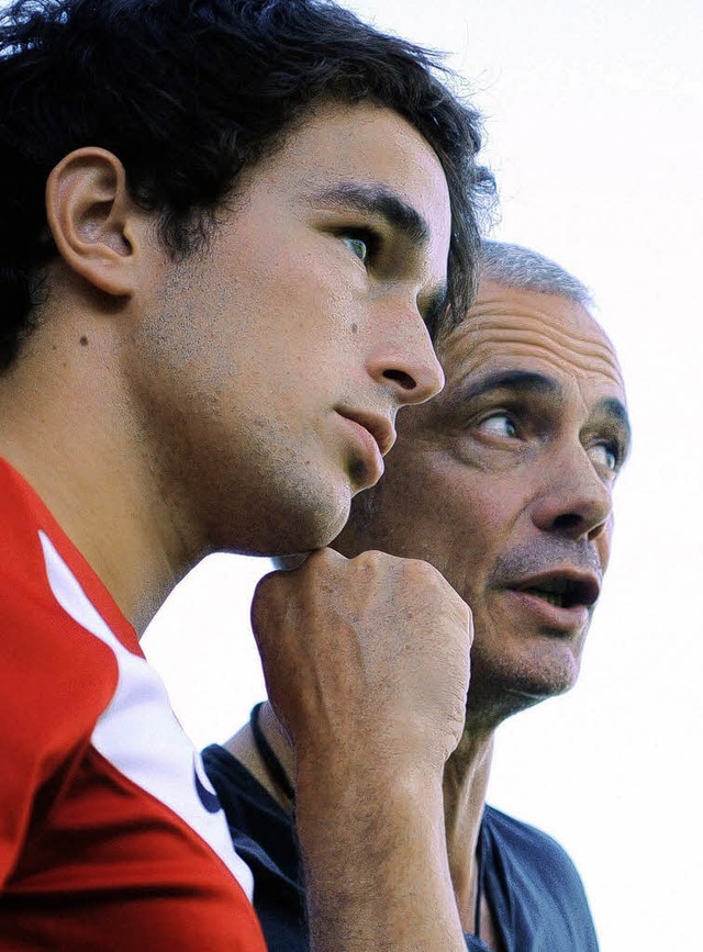 Trainer Arnold Brunner mit dem jungen   David Knosp.   | Foto:  W. Knstle