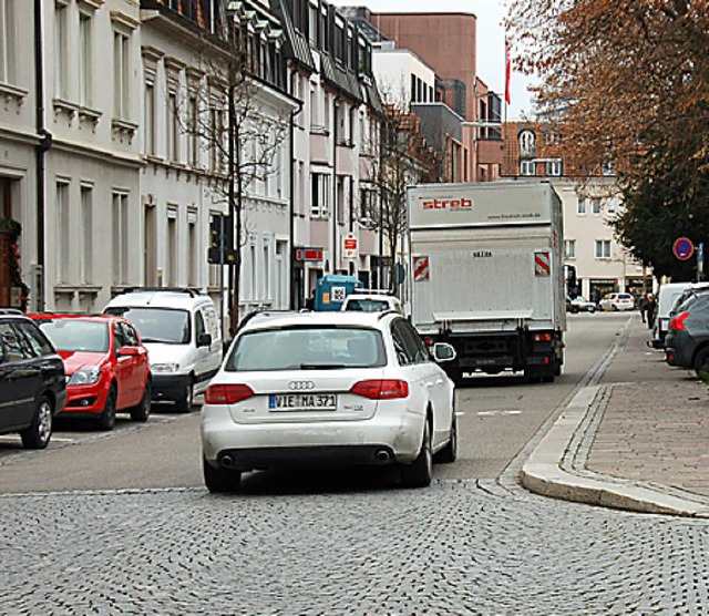 Verkehr, wie hier in der Haagener Stra...sicht der IG Verkehr verteilt werden.   | Foto: BZ