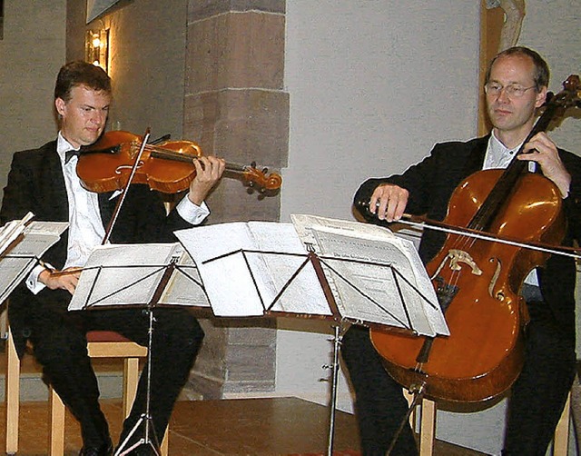 Das halbe Quartett: Roland Glassl (links) und Bernhard Schmidt   | Foto: Roswitha Frey