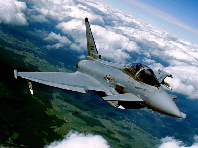 Die Schweiz will 22 Kampfflugzeuge kau...fighter (siehe Bild) ist im Gesprch.   | Foto: DDP