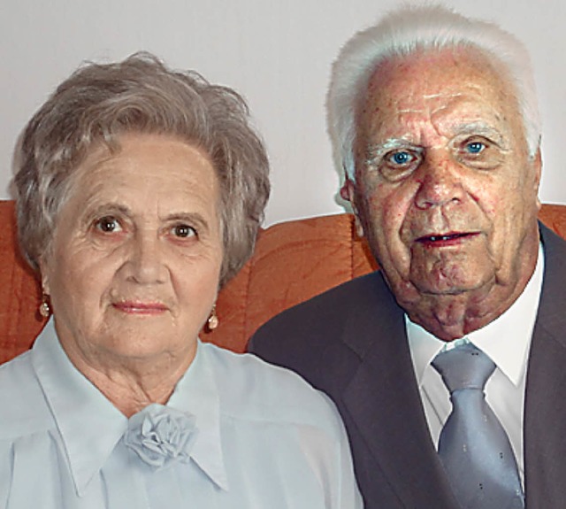 Seit 60 Jahren verheiratet und seit 20... Emilia Ring und Wilhelm Fahnenstiel.   | Foto: Werner Probst