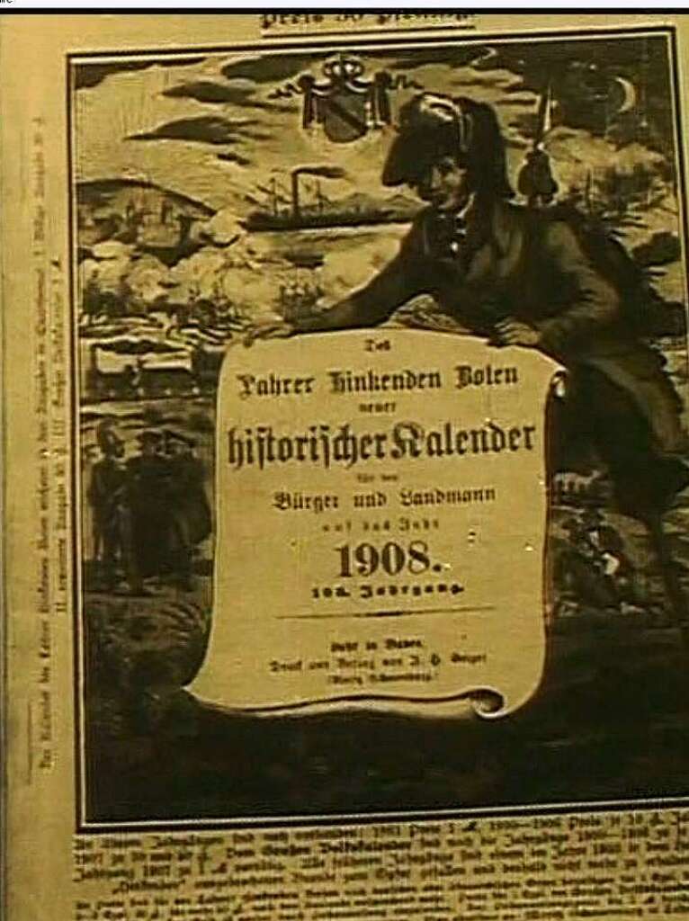 Titelblatt des „Lahrer Hinkenden Boten“