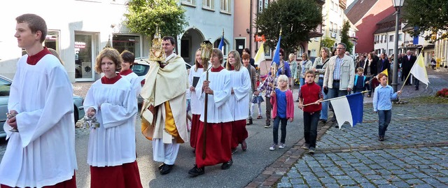 Mit einem Festgottesdienst und einer S...ngen am Sonntag ihr Patroziniumsfest.   | Foto: Karla Scherer
