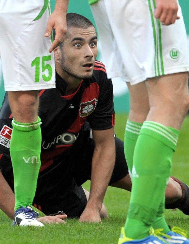 Behielt gegen Wolfsburg den Durchblick...sens Schweizer Strmer Eren Derdiyok.   | Foto: dpa