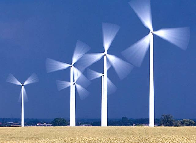 Die Windenergie gehrt zu den Themen, ...nen-Ortsverband nher befassen mchte.  | Foto: DPA