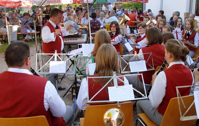 Der Musikverein Sasbach sorgte fr beste Unterhaltung.   | Foto: Roland Vitt