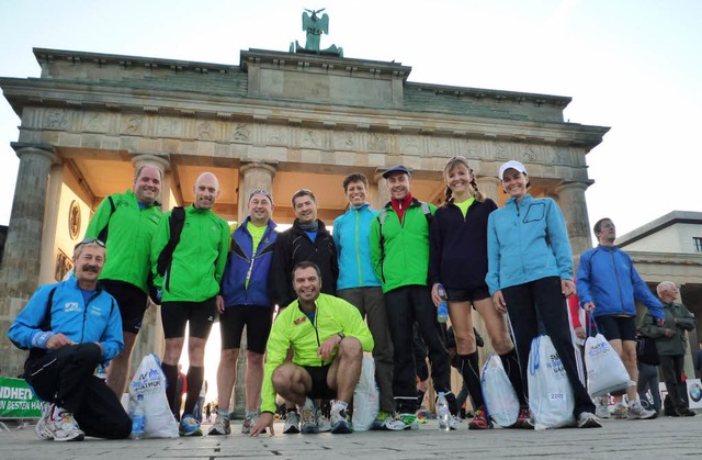 Elf Lauffreunde aus Wehr waren beim Berlin-Marathon dabei.   | Foto: BZ